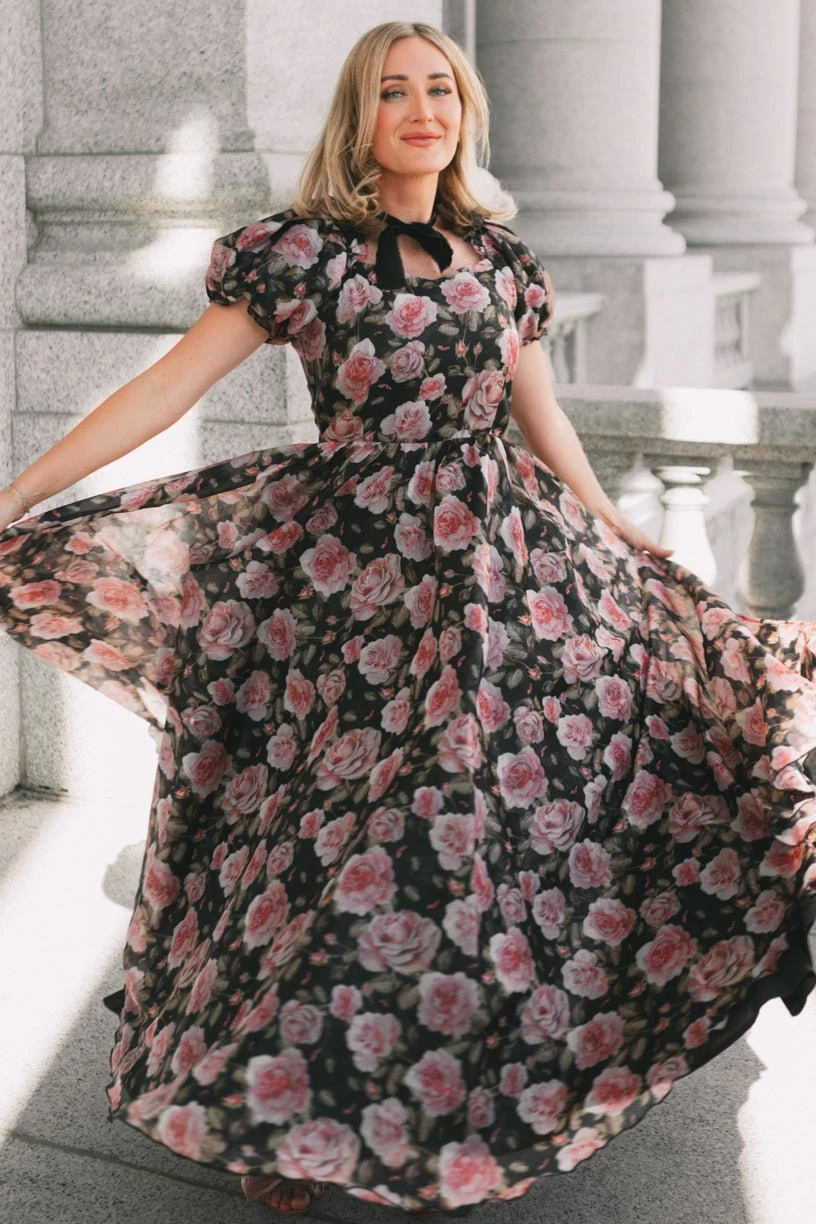 Melody Dress In Midnight Rose 7 Melody Dress In Midnight Rose - Image 7