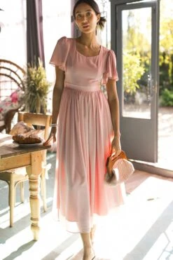 Abbie Dress In Blush -Fashion Clothing Store AbbieBlush7 904573