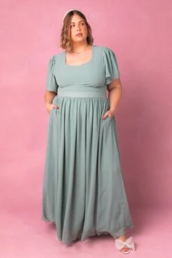 Abbie Dress In Sage -Fashion Clothing Store AbbieSage1 694120