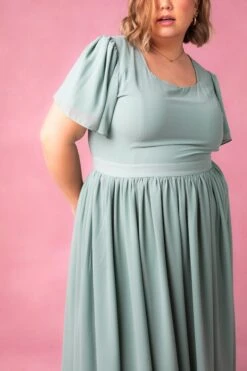 Abbie Dress In Sage -Fashion Clothing Store AbbieSage4 842735