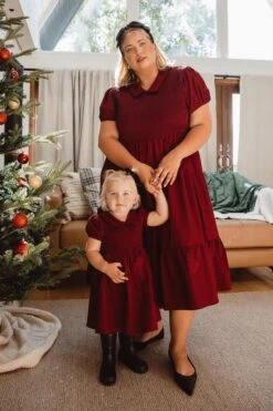 Mini Addie Dress In Wine - FINAL SALE -Fashion Clothing Store Addie Wine 03 177639