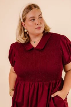 Addie Dress In Wine - FINAL SALE -Fashion Clothing Store AddieWine Studio H23 3 704203