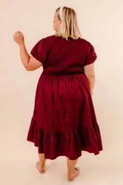 Addie Dress In Wine - FINAL SALE -Fashion Clothing Store AddieWine Studio H23 4 365084