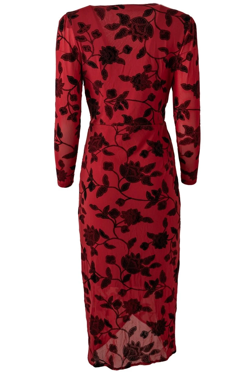 Amaya Burnout Dress In Red - FINAL SALE 7 Amaya Burnout Dress In Red - FINAL SALE - Image 7