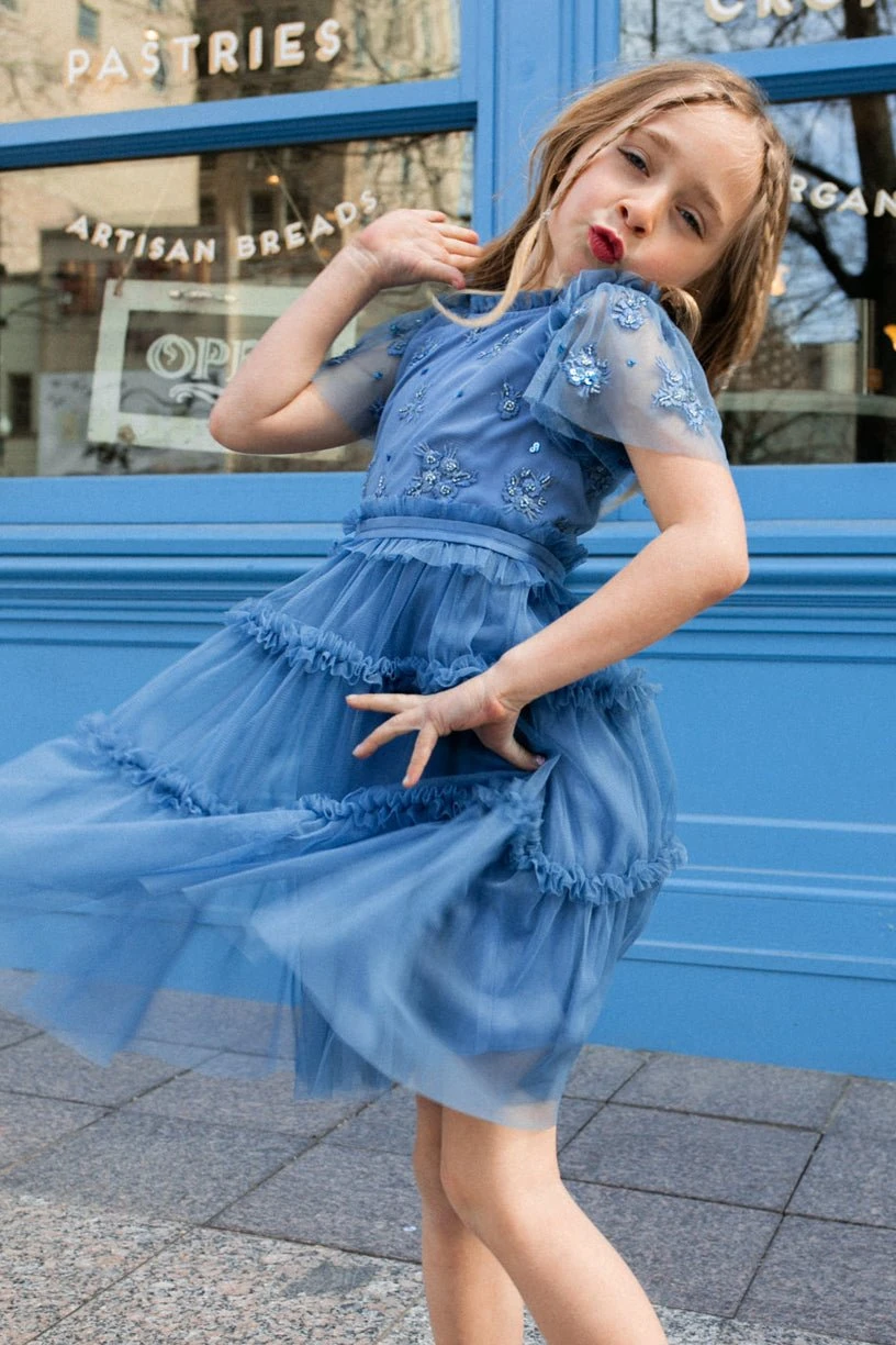 Mini Anastasia Dress In Tufts Blue - FINAL SALE 1 Mini Anastasia Dress In Tufts Blue - FINAL SALE