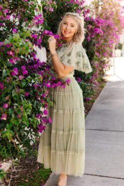 Anastasia Dress In Sage -Fashion Clothing Store AnastasiaSage Florida SS23 14 367811
