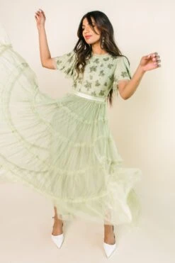 Anastasia Dress In Sage -Fashion Clothing Store AnastasiaSage Studio SS23 07 824237