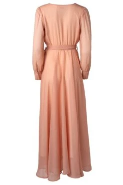 Andie Dress In Apricot Crush -Fashion Clothing Store Andie orange back 765534