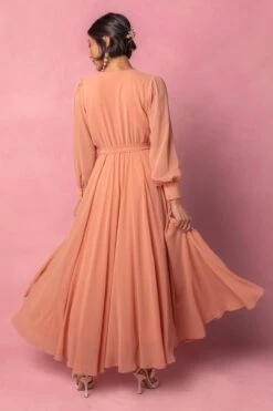 Andie Dress In Apricot Crush -Fashion Clothing Store AndieApricot4 854545