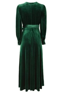 Andie Dress In Emerald Velvet - FINAL SALE -Fashion Clothing Store AndieEmeraldVelvet Back 3ca7a408 e2b0 4945 b80f 5e620e821aba 422763