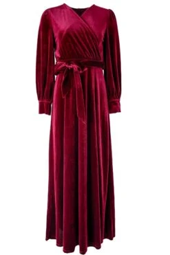 Andie Dress In Wine Velvet - FINAL SALE -Fashion Clothing Store BA28B3F9 205D 40C3 8310 A3F1136476F5 930236