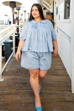 Betty Shorts In Blue -Fashion Clothing Store BettyFloral Studio LibertyLondon24 09 cd146281 7e70 4ba1 8b29 92ca6bb655ac