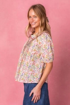 Betty Blouse In Floral 14 Betty Blouse In Floral -Fashion Clothing Store BettyFloralBlouse Studio Spring24 5