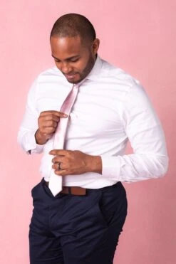 Mens Max Tie In Blush -Fashion Clothing Store Blush3 365677