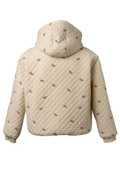 Quilted Jacket In Delicate Zinnia -Fashion Clothing Store CURVE pink puffer back