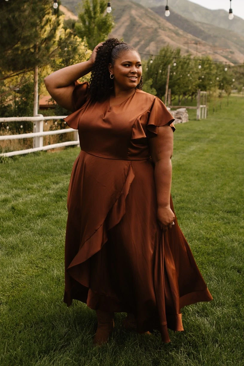 Callie Dress In Brown 3 Callie Dress In Brown - Image 3