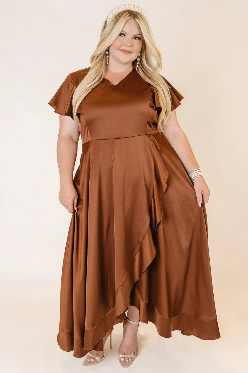 Callie Dress In Brown 5 Callie Dress In Brown - Image 5