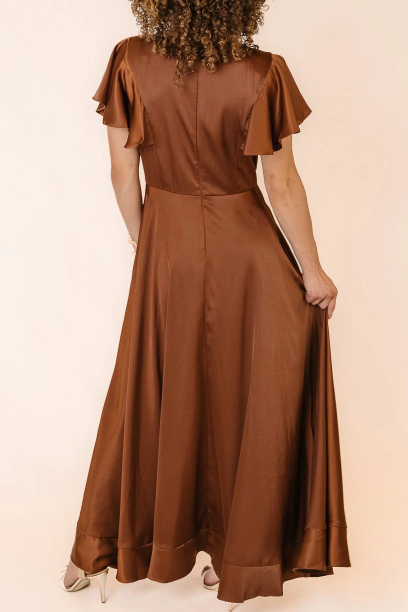 Callie Dress In Brown 4 Callie Dress In Brown - Image 4