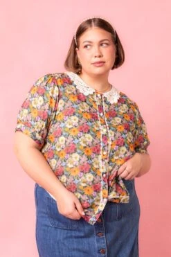 Cambridge Blouse Made With Liberty Fabric -Fashion Clothing Store CambridgeTop Studio LibertyLondon24 15 373115