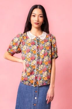 Cambridge Blouse Made With Liberty Fabric -Fashion Clothing Store CambridgeTop Studio LibertyLondon24 4