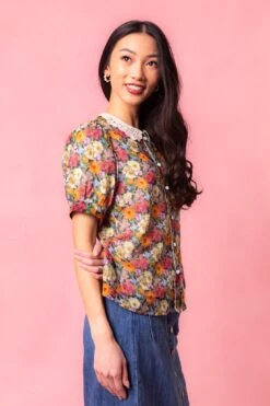 Cambridge Blouse Made With Liberty Fabric -Fashion Clothing Store CambridgeTop Studio LibertyLondon24 7