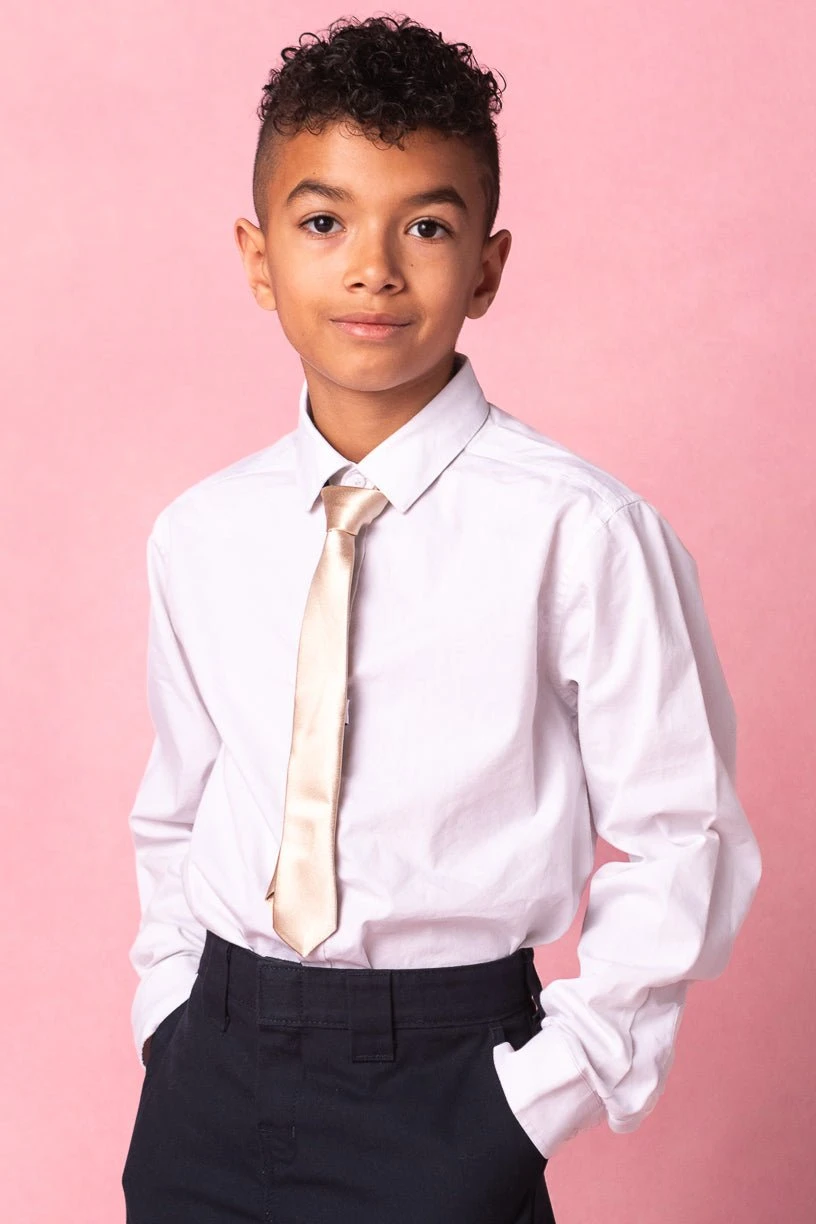 Boys Max Tie In Champagne 1 Boys Max Tie In Champagne
