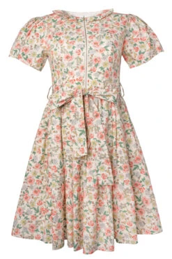 Chelsea Dress In Cream Floral -Fashion Clothing Store ChelseaCreamFloral front