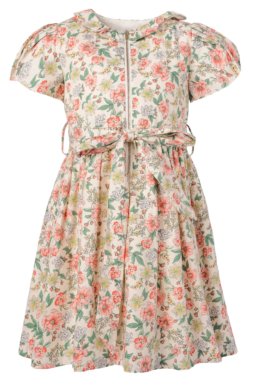 Mini Chelsea Dress In Cream Floral 8 Mini Chelsea Dress In Cream Floral - Image 8