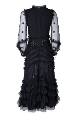 Claire Dress In Black Sequin -Fashion Clothing Store ClaireBlackSequin back 840107