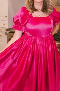 Coco Dress In Hot Pink - FINAL SALE -Fashion Clothing Store CocoHotPink TashHome H23 19 201395