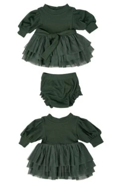 Baby Cosette Dress Set In Green - FINAL SALE -Fashion Clothing Store CosetteGreenBaby 502209