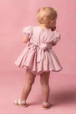 Baby Cupcake Dress Set In Pink Stripe -Fashion Clothing Store CupcakePink Studio Easter24 15 474287