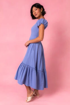 Dahlia Dress In Blue 12 Dahlia Dress In Blue -Fashion Clothing Store DahliaBlue Studio Spring2 3