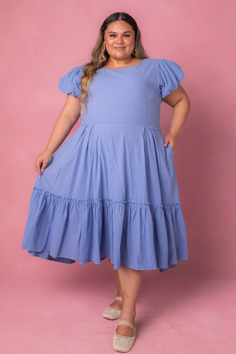 Dahlia Dress In Blue 3 Dahlia Dress In Blue - Image 3