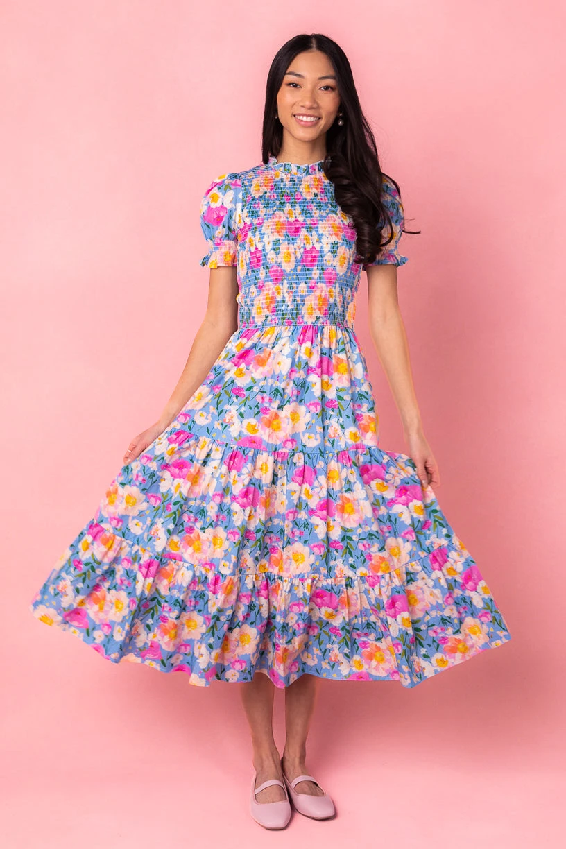 Delia Dress In Blue 3 Delia Dress In Blue - Image 3