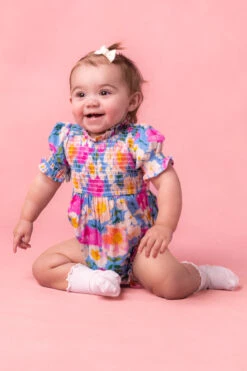 Baby Delia Romper In Blue -Fashion Clothing Store DeliaBlue Studio Spring3 10