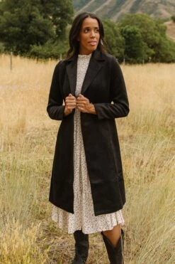 Sloane Coat In Black - FINAL SALE -Fashion Clothing Store DeliaDitsyFloral QuietMeadows F23 25 697013