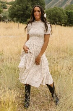 Delia Dress In Ditsy Floral 25 Delia Dress In Ditsy Floral -Fashion Clothing Store DeliaDitsyFloral QuietMeadows F23 31 290998