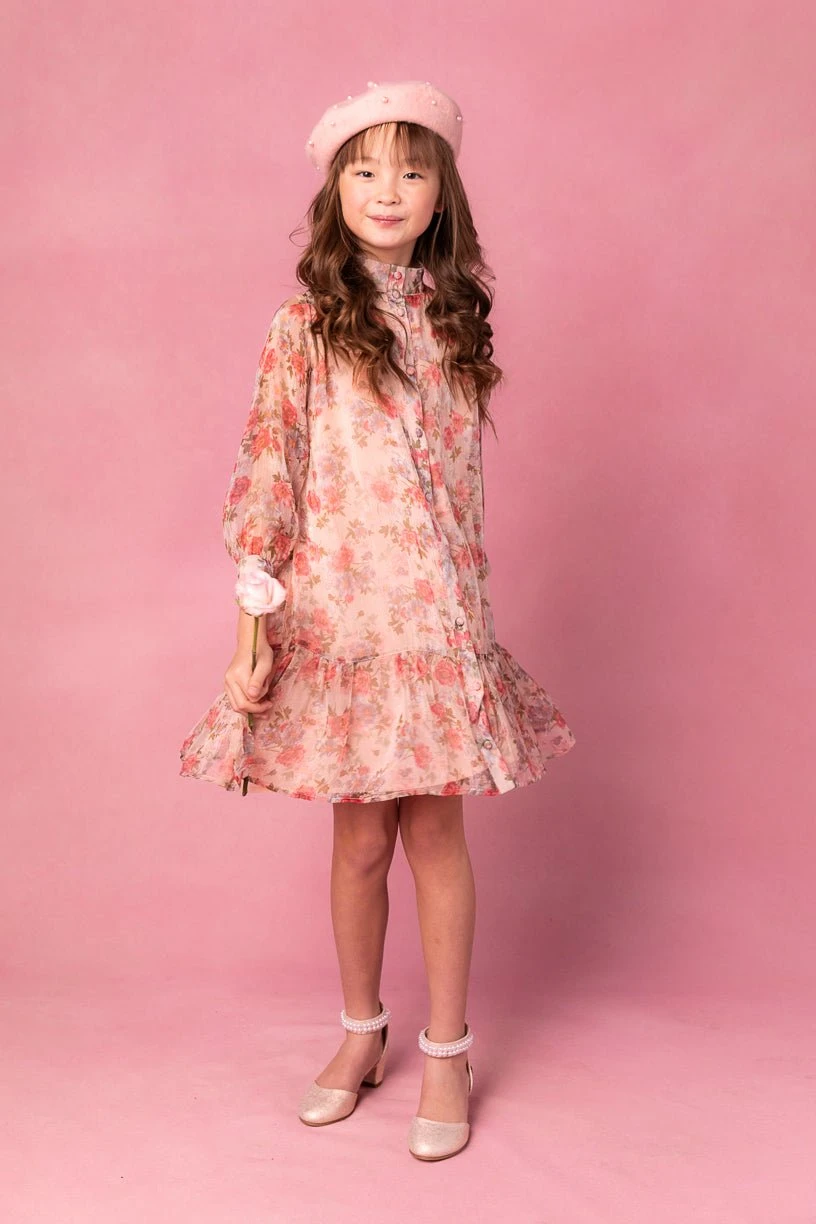 Mini Eleanor Dress In Pink Floral - FINAL SALE 1 Mini Eleanor Dress In Pink Floral - FINAL SALE