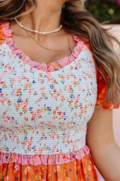 Emily Dress In Sorbet -Fashion Clothing Store EmilySorbet Florida SS23 32 723366