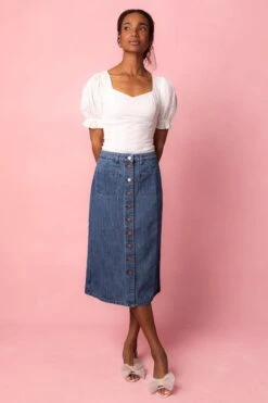 Emma Denim Skirt -Fashion Clothing Store EmmaDenim Studio Spring1 7 2 240137