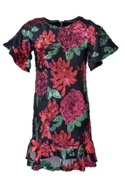 Mini Evelyn Dress In Floral Sequin - FINAL SALE