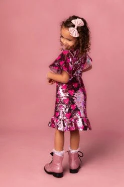 Mini Evelyn Dress In Sequin Hearts -Fashion Clothing Store EvelynHearts 12