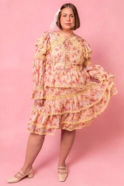 Farrah Dress In Yellow -Fashion Clothing Store Farrah Studio Spring1 6 695659