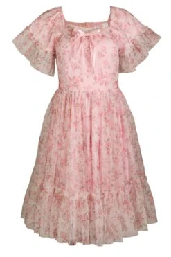 First Love Dress -Fashion Clothing Store FirstLove Pink front 998209