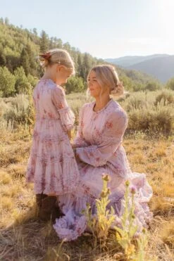 Geneva Dress In Mauve Floral -Fashion Clothing Store Geneva Mauve 13 673270