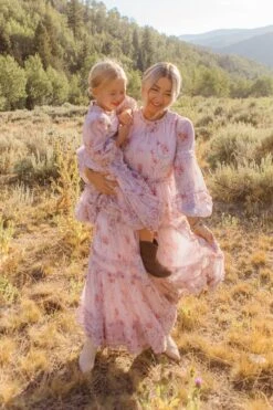 Geneva Dress In Mauve Floral -Fashion Clothing Store Geneva Mauve 16 844540