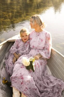 Geneva Dress In Mauve Floral