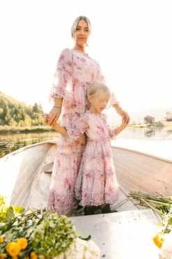 Geneva Dress In Mauve Floral -Fashion Clothing Store Geneva Mauve 59 777290