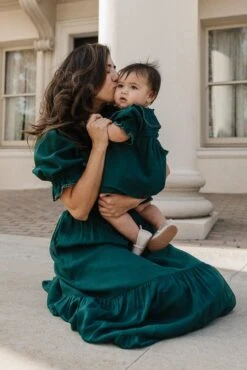 Gracie Dress In Emerald Chiffon - FINAL SALE -Fashion Clothing Store GracieEmerald Monson W23 03 224432